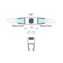 Frameless shower cabin seal with magnet RUBBER 1900 mm, your