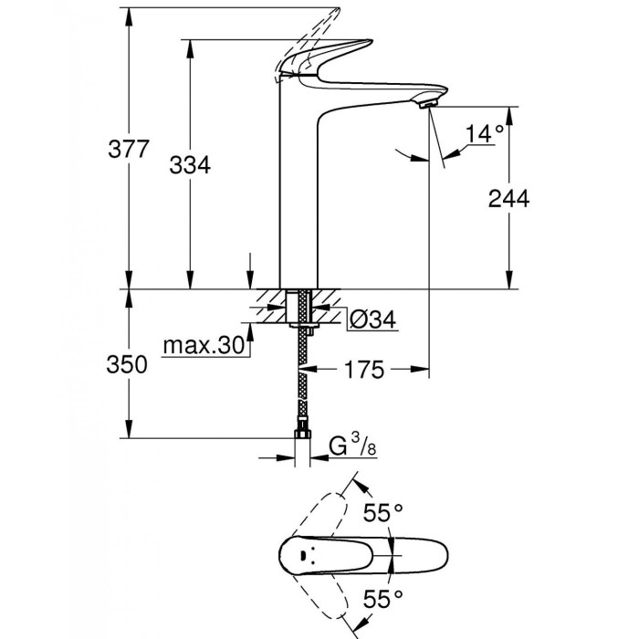 GROHE EuroStyle faucet, 23719003