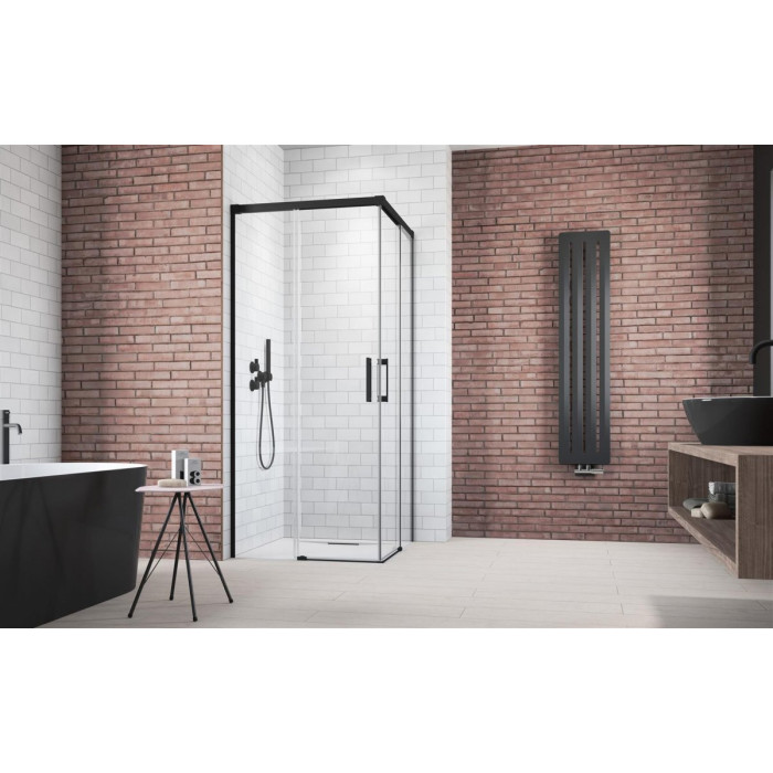 Shower cabin RADAWAY Idea Black KDD (Various size options)