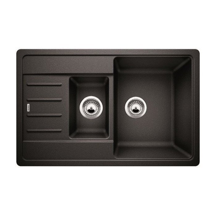 Кухонная мойка из каменной массы (гранитная) BLANCO LEGRA 6 S Compact, 78x50 см, Антрацит