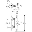 Термостатический смеситель для ванны - душ GROHE Grohtherm 800 Новый