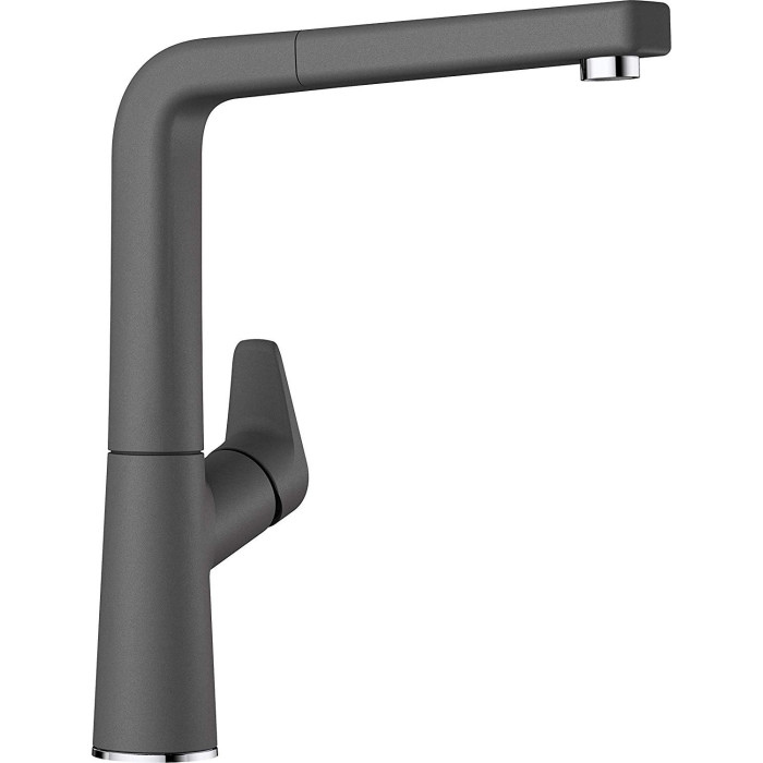 BLANCO Avona-S kitchen (sink) mixer tap with pull-out hose, stone grey