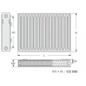 Radiaator alumise laadimise KERMI FTV 22 x 500 x 1300