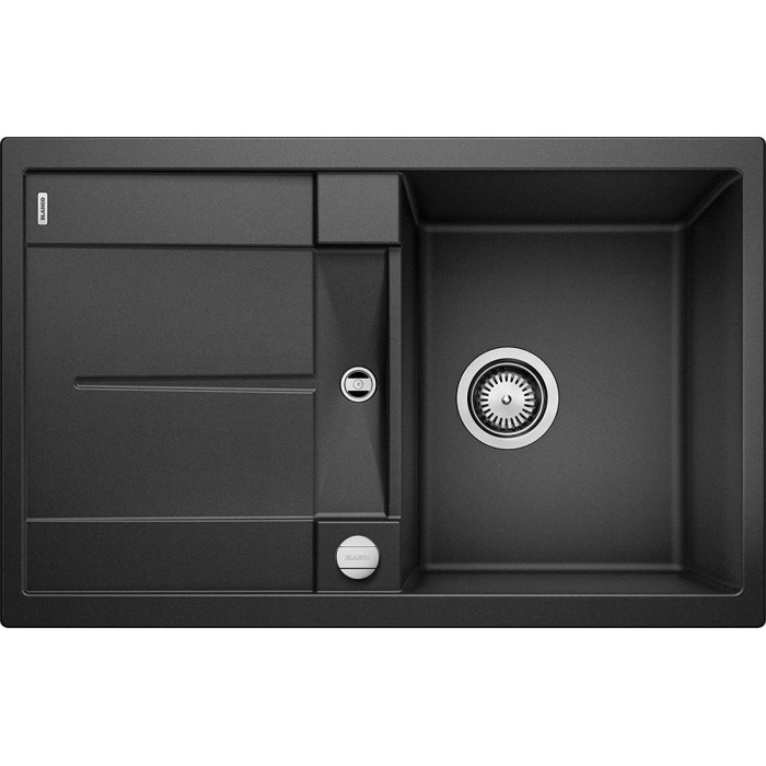 Кухонная мойка из каменной массы (гранитная) BLANCO METRA 45 S, 78x50 см, Антрацит