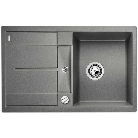 Кухонная мойка из каменной массы (гранитная) BLANCO METRA 45 S, 78x50 см, алюминиевая металлическая