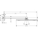 Fixed shower head with wall mount HANSGROHE AXOR OHS 1jet 350 mm