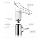 Смеситель для раковины HANSGROHE AXOR Starck V 220, 12114000
