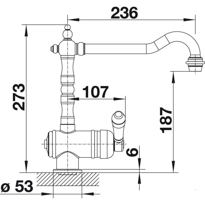 Kitchen (sink) faucet BLANCO TRADON, chrome-plated