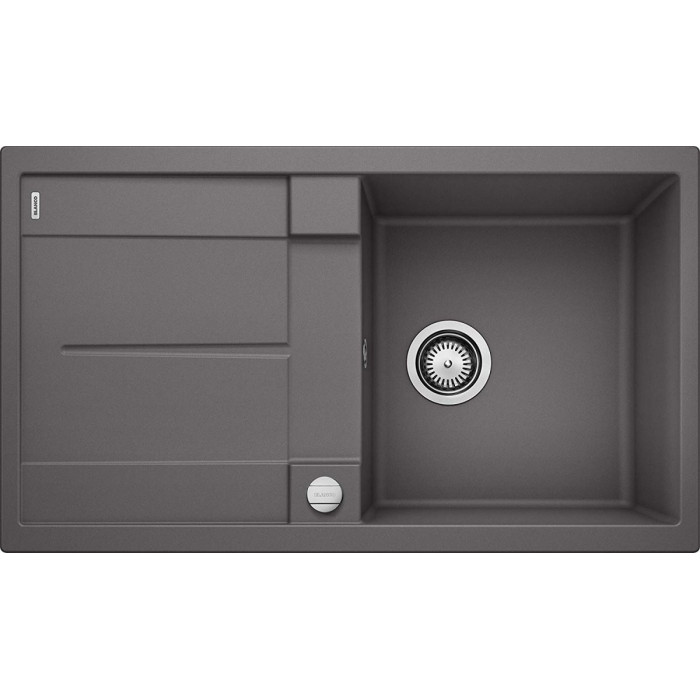 Кухонная мойка из каменной массы (гранитная) BLANCO METRA 5 S, 86x50 см, Каменный серый
