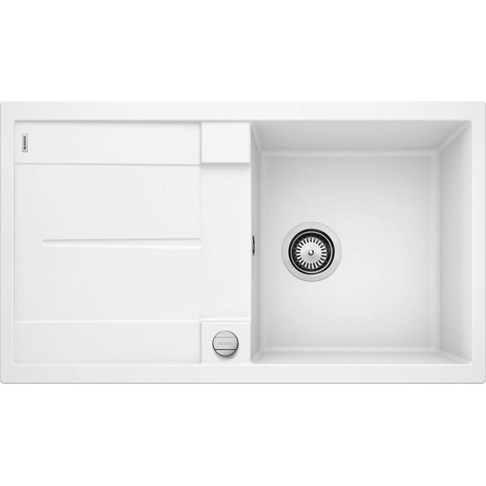 Кухонная мойка из каменной массы (гранитная) BLANCO METRA 5 S, 86x50 см, Белая