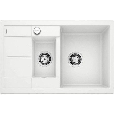 Kivimassi (graniit) valamu BLANCO METRA 6 S Compact, 78x50 cm, Valge