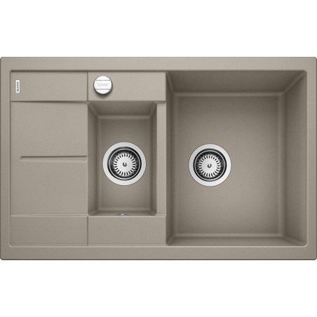 BLANCO METRA 6 S Compact stone composite (granite) sink, 78x50 cm, Truffle