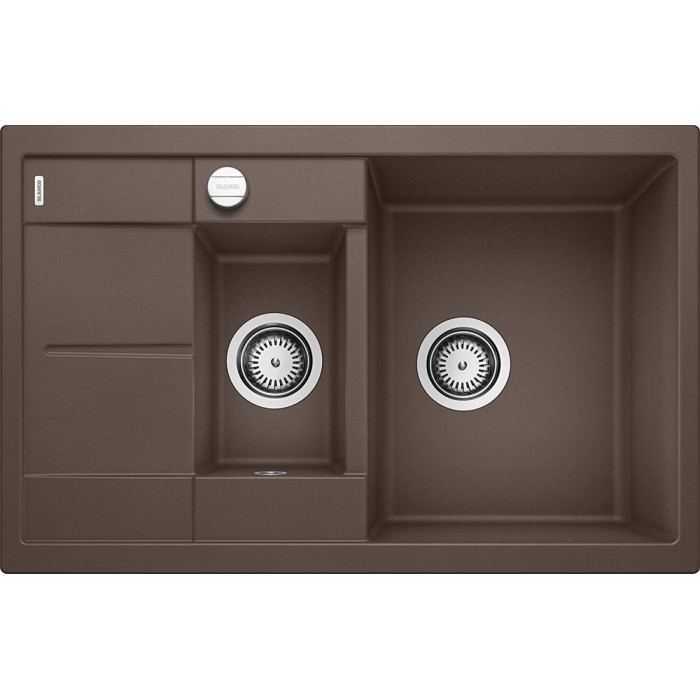 Кухонная мойка из каменной массы (гранитная) BLANCO METRA 6 S Compact, 78x50 см, Кофе