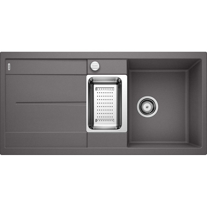 Кухонная мойка из каменной массы (гранитная) BLANCO METRA 6 S, 100x50 см, Каменный серый