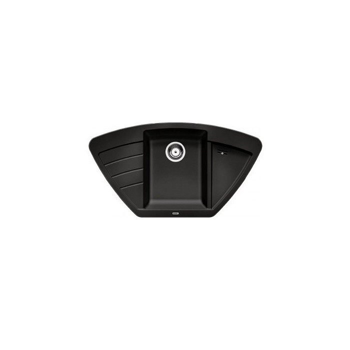 Кухонная мойка из каменной массы (гранитная) BLANCO ZIA 9 E, 93x51/43.1 см, Антрацит