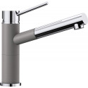 BLANCO ALTA-S Compact kitchen (sink) faucet, aluminum metal/chromed with a pull-out spout