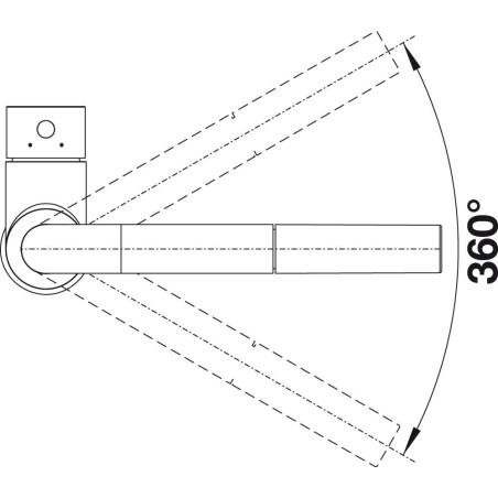 Кухонный смеситель BLANCO MILA-S, хромированный, с выдвижным шлангом