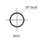 RUBINETA valve mixer, 3/8"" (8x24), 664002