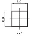 Смеситель для клапанов RUBINETA, 1/2"" Крест (7x7), 664026