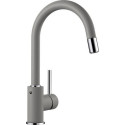 Kitchen (sink) faucet BLANCO MIDA-S, aluminum metal with a pull-out hose