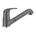 Смеситель для кухни (раковины) BLANCO DARAS-S, каменный серый с выдвижным шлангом
