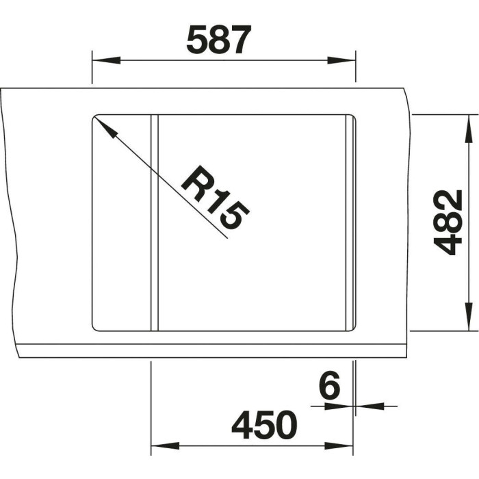 Roostevaba terasest kraanikauss BLANCO TIPO 45 S Mini, 60.5x50 cm, Matt pind