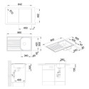 Stainless steel sink BLANCO LIVIT 45 S Salto, 86x50 cm, Matte surface