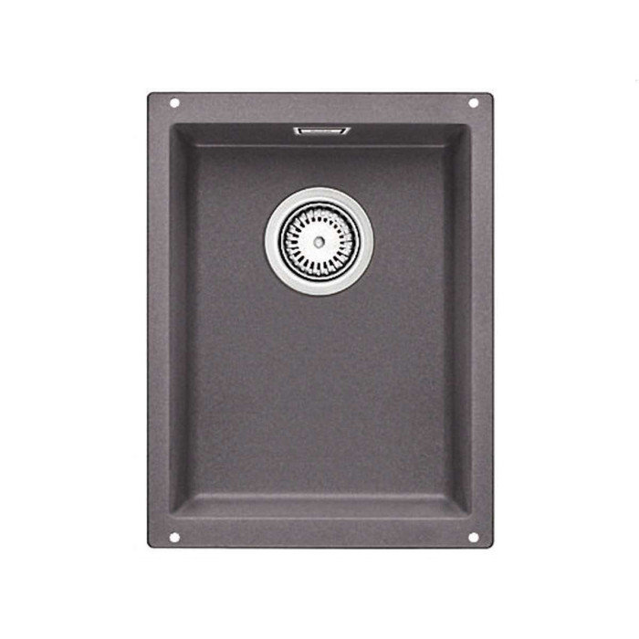 Under the countertop, a BLANCO SUBLINE 320-U sink is installed, 35x40 cm, Stone gray.