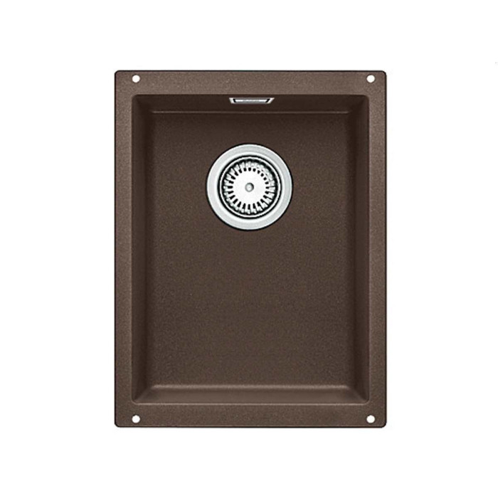 Под столешницей устанавливается мойка BLANCO SUBLINE 320-U, 35x40 см, Кофе