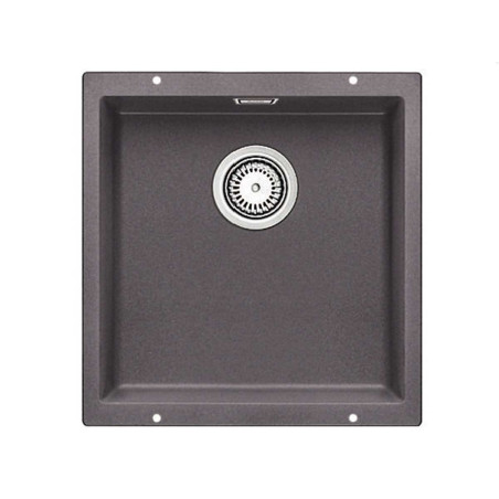 Under the countertop is installed the BLANCO SUBLINE 400-U sink, 43x40 cm, Stone gray.