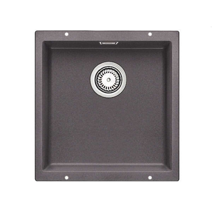 Under the countertop is installed the BLANCO SUBLINE 400-U sink, 43x40 cm, Stone gray.