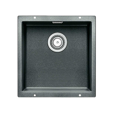 Under the countertop, a BLANCO SUBLINE 400-U sink is installed, 43x40 cm, Aluminum metal.