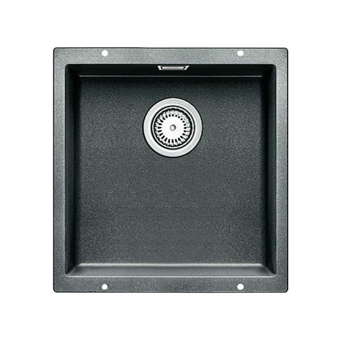 Под столешницей устанавливается мойка BLANCO SUBLINE 400-U, 43x40 см, алюминиевая.