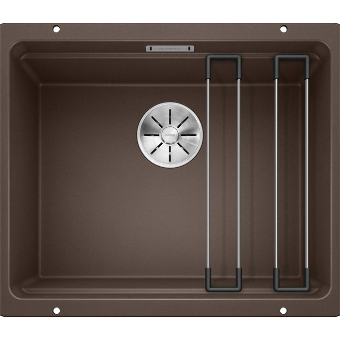 Под столешницей устанавливается мойка BLANCO ETAGON 500-U, 53x46 см, Кофе
