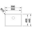 Под столешницей устанавливается мойка BLANCO CLARON 550-U, 59x44 см