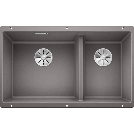 Under the countertop is installed the BLANCO SUBLINE 430/270-U sink, 75.5x40 cm, Aluminum metal.