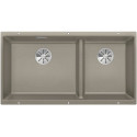 Under the countertop, a BLANCO SUBLINE 480/320-U sink is installed, 85.5x40 cm, Truffle.