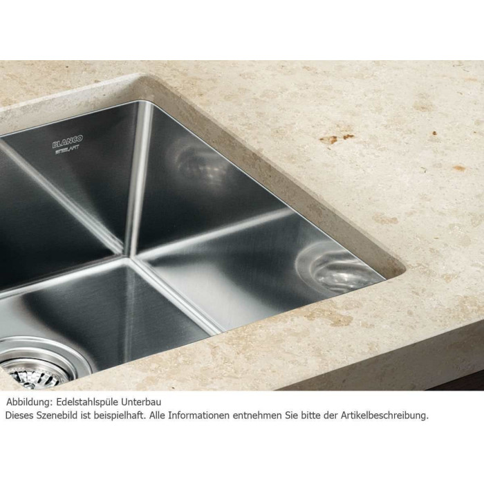 Под столешницей устанавливается мойка BLANCO CLARON 500-U, 54x44 см