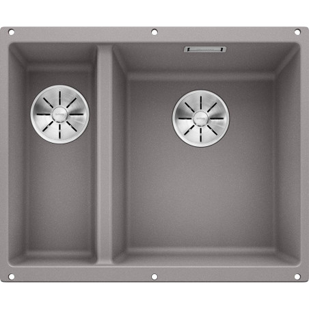 Под столешницей устанавливается мойка BLANCO SUBLINE 340/160-U, 55.5x40 см, алюминиевая металлическая.