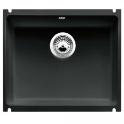 Pöögile paigaldatav keraamiline kraanikauss BLANCO SUBLINE 500-U, 54,3x45,6 cm, Must