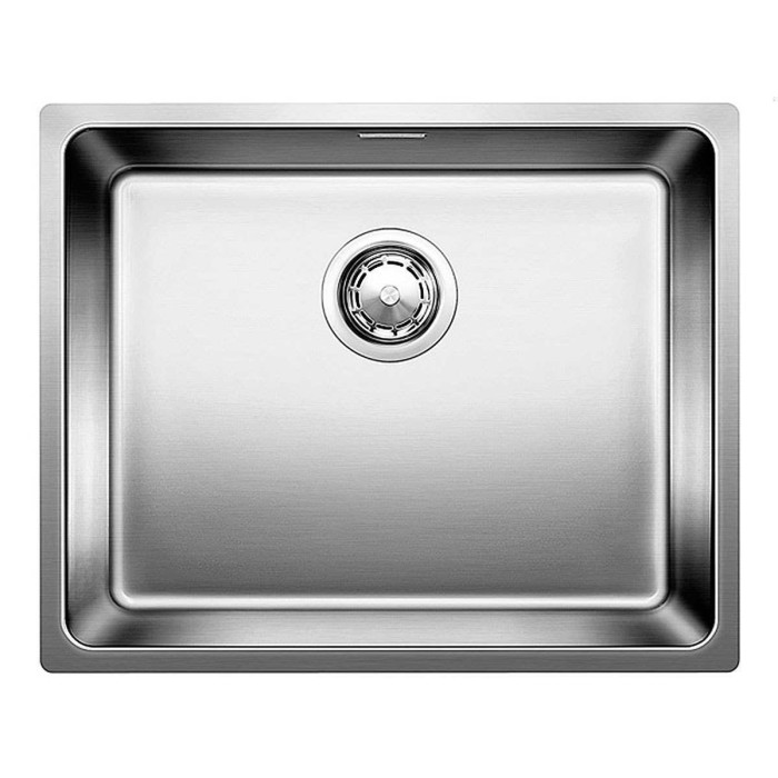 Under the countertop is installed the BLANCO ANDANO 500-U sink, 54x44 cm, without an eccentric valve.