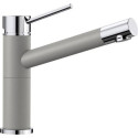 BLANCO ALTA Compact kitchen (sink) mixer, aluminum metal/chromed