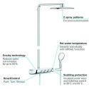 Termostaatiline vihmadušisüsteem GORHE Rainshower SmartControl 360 Duo koos käsidušiga Power&Soul, 115 26250000