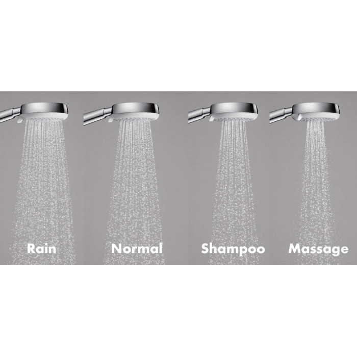Dušikomplektid HANSGROHE Croma 100 Chrome, 4 funktsiooni (Erinevad pikkuste valikud)