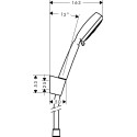 Душевые комплекты HANSGROHE Croma 100 Хром, 4 функции (Выбор различных длин)