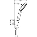 Shower sets HANSGROHE Crometta 100 White/Chrome, 2 functions, (Various length options)