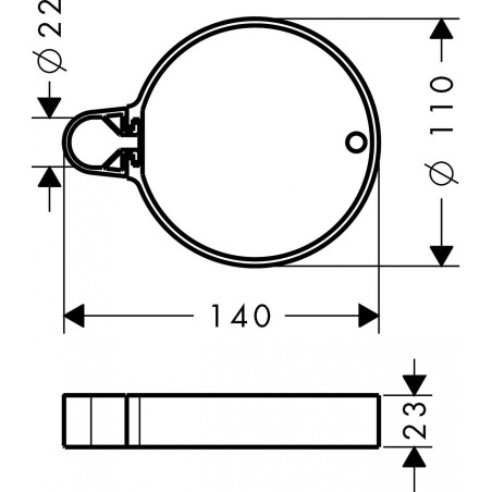 Soap dish for HANSGROHE Casetta'C shower holder, 28678000