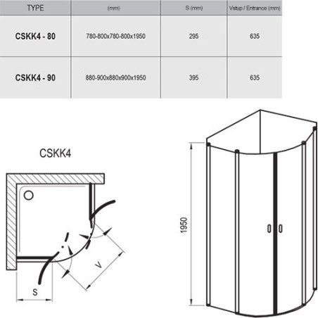 Душевая кабина RAVAK Chrome CSKK4