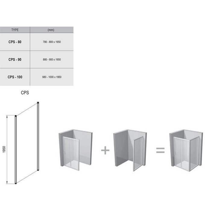 RAVAK Chrome CPS stationary wall
