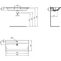 Connect Air VANITY BASIN 104 cm wall-mounted furniture sink